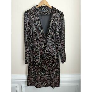 Vintage Frank Lyman Skirt And jacket Set Zebra Stripe Stunning Retro Rare Unique